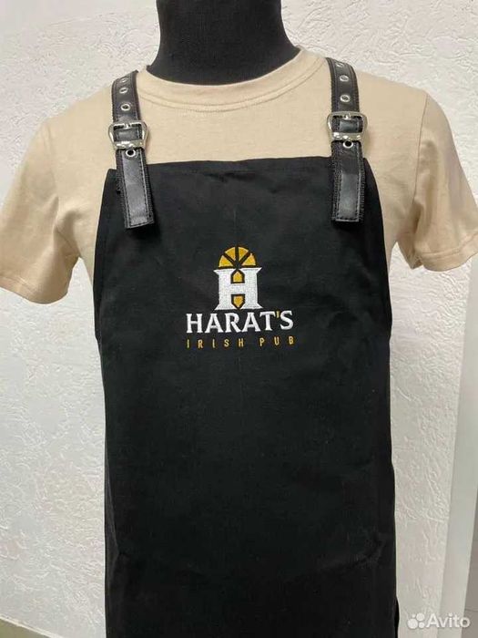 Фартук с логотипом, вышивкой,