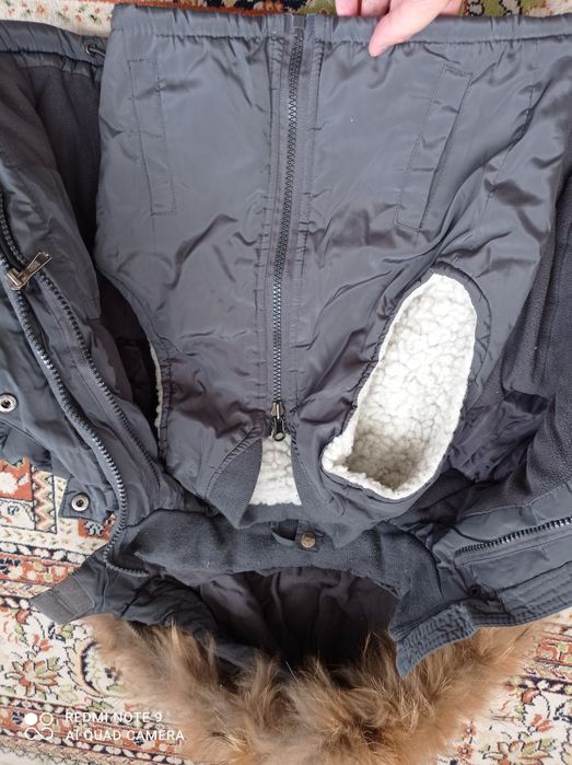 Зимняя куртка комбинезон с капюшоном