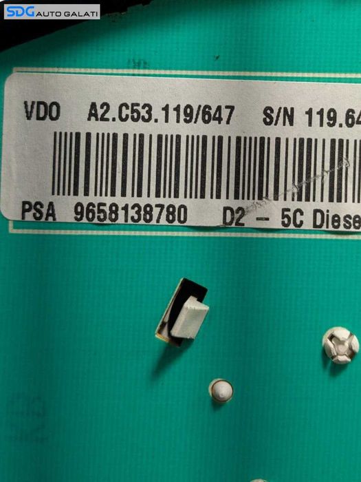 Ceas Ceasuri Cluster Instrumente Bord Peugeot 407 1.6 HDI 2004 - 2010 Cod 9658138780 [L9474]