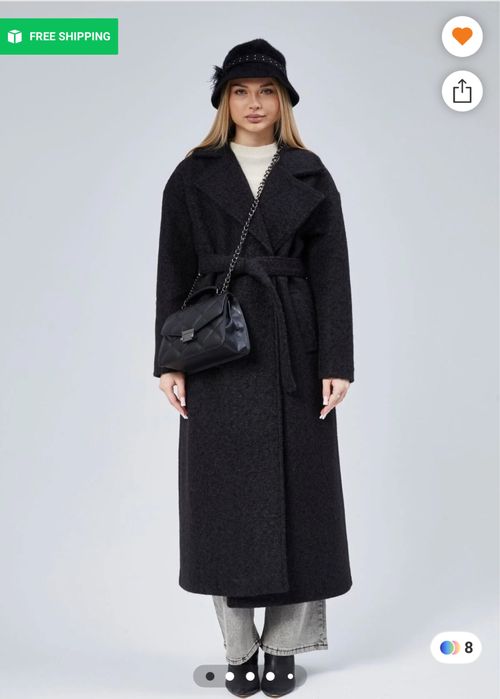 Палто букле дълго дебело зимно