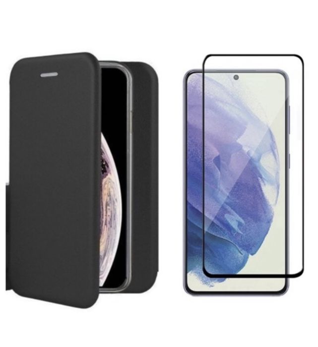 Husa Carte Material Piele si Folie Sticla Samsung A52s/A53/A54/A55/A56
