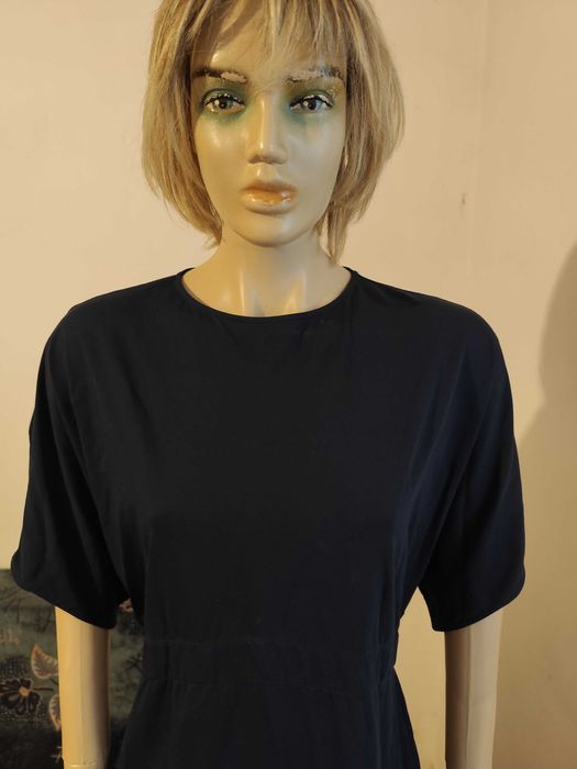 Rochie bleumarin din bumbac elastic COS-masura 42-Noua!
