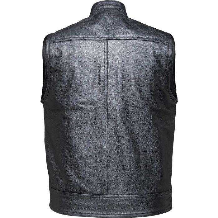 Vestă Moto Piele Naturală Black Renegade Nouă - Ideală Chopper, Biker, Cruiser, Custom. Echipament Piele Premium