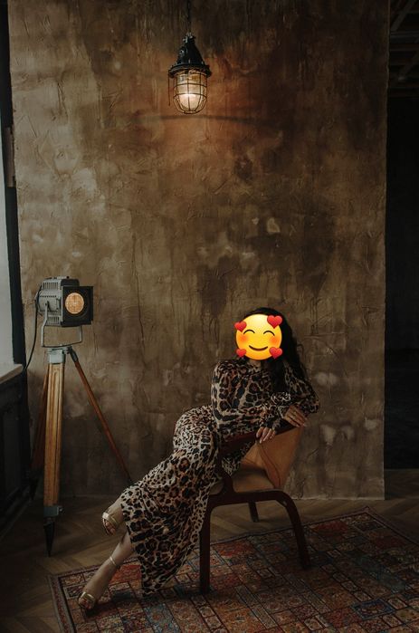 Роскошное леопардовое платье