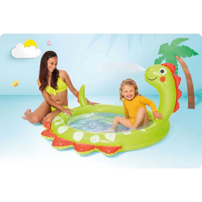 Piscina gonflabila Intex Baby - Dinozaur, 119 x 109 x 66 cm, NOU