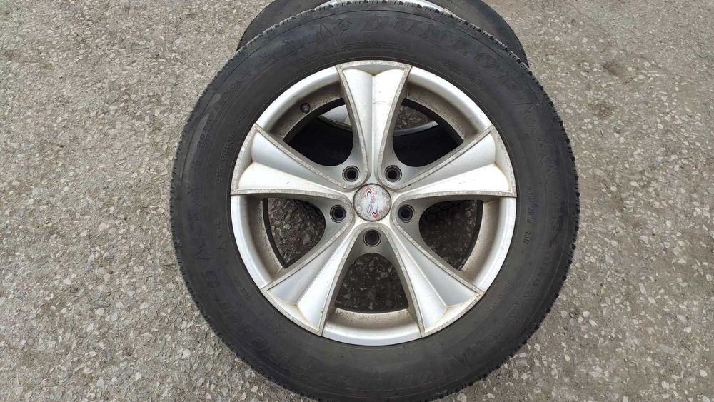 Продавам 4 алуминиеви джанти MMS Cama-HS 16" + гуми Dunlop Winter Sport 5 215/60/16