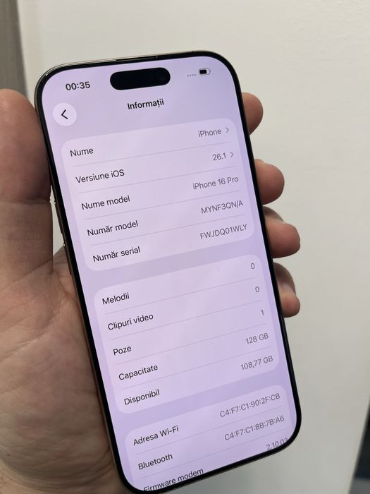 Iphone 16 Pro 128Gb 92%