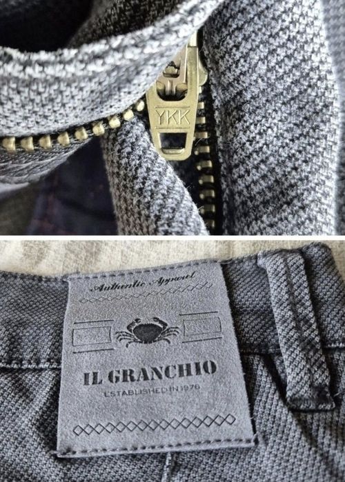 Pantaloni Bărbați Il Granchio Luxury Blu, Gri Închis, 46 IT (W30)