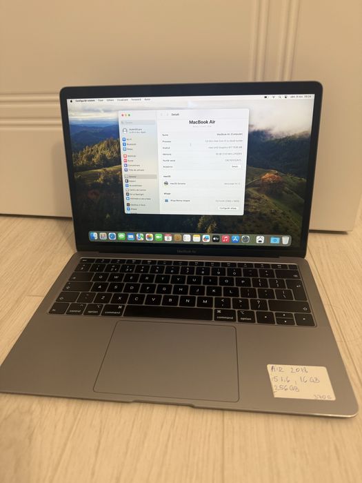Laptop Apple MacBook Air 13” 2018 I5 1.6Ghz 16Gb 256Gb