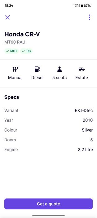 Honda CR-V Volan pe dreapta