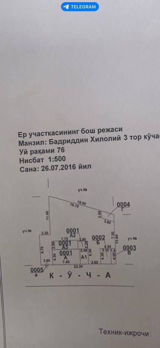 Срочно!!! Продается Яккасарайский район 3,51 соток орр саламатина