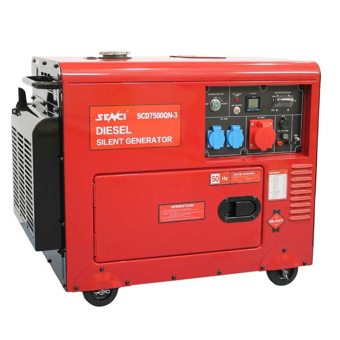 Generator de curent insonorizat SENCI SCD7500QN-3 ATS putere maxima 4,8 KW/400V 1,6 KW/230V, motor Diesel ATS inclus