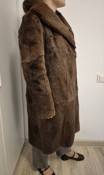 Haina de blana naturala de nutrie autentica