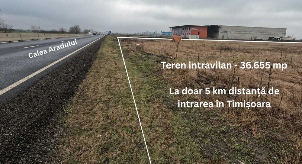 Teren intravilan de vânzare – Calea Aradului, Timișoara, jud. Timiș