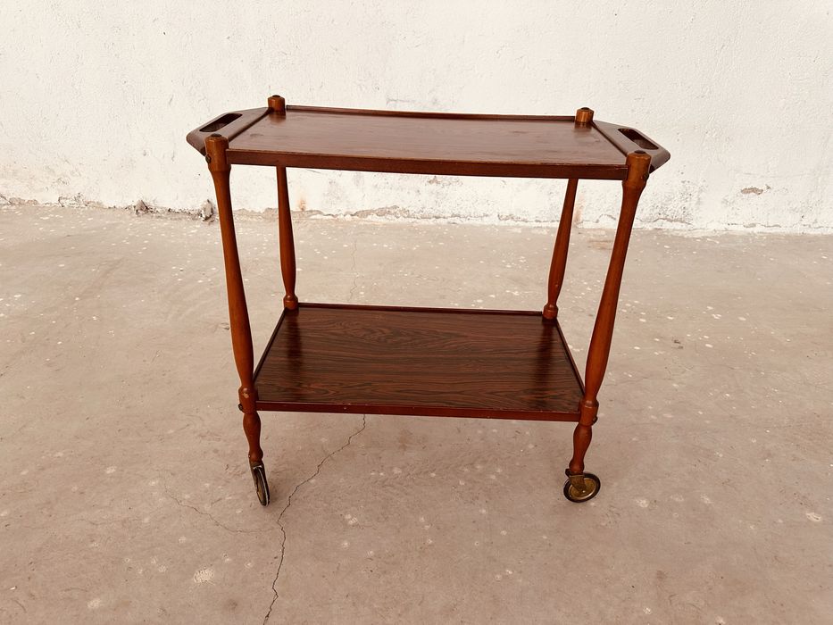 Италианска винтидж сервираща количка / Bar Cart Mid-Century Modern – стил Ico Parisi
