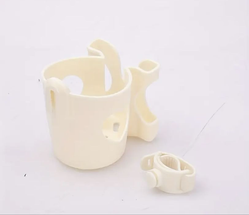 Поставка бяла и черна за чаша и телефон за колело или детска количка