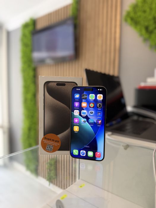 **ATSGSM.RO**iPhone 15 Pro Max 256Gb Natural/Baterie97%/Fact+Gar 12 luni