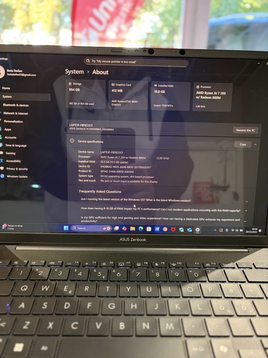 **ATS GSM**ID48248 Asus Zenbook 14 UM3406KA
