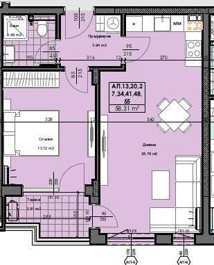 Продава се Двустаен апартамент в Пловдив, Тракия - 69 кв.м за 985 €/кв.м - Снимка #3