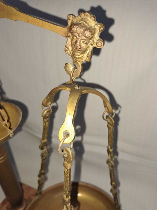 balanta dubla veche bronz alama 56 cm