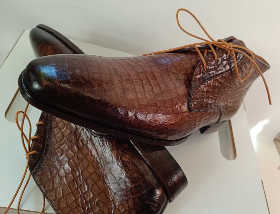 Ghete de lux 44 44.5 45 lucrate manual GREVE NOI piele naturala premiu