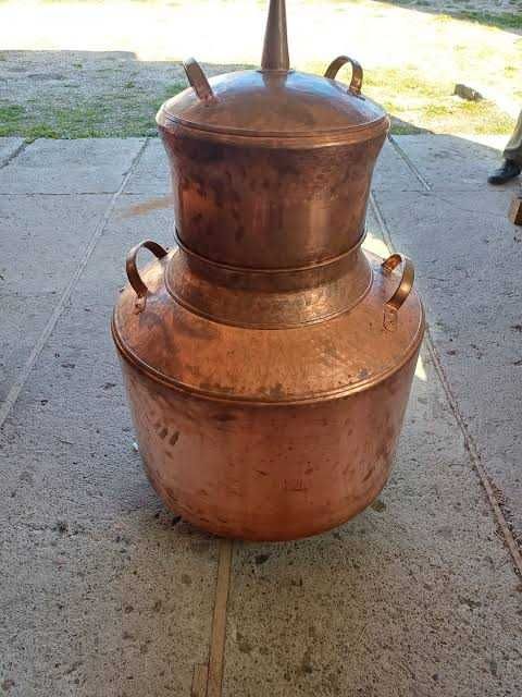 Vand cazan din cupru alimentar pentru tuica/palinca, 140 litri