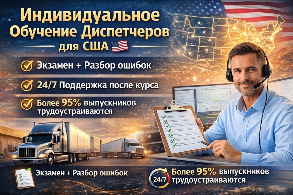 ‼️Индивидуальное онлайн-обучение диспетчеров для США