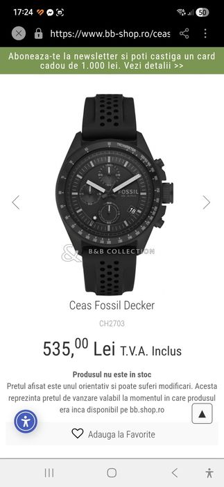 Ceas bărbătesc FOSSIL model Decker