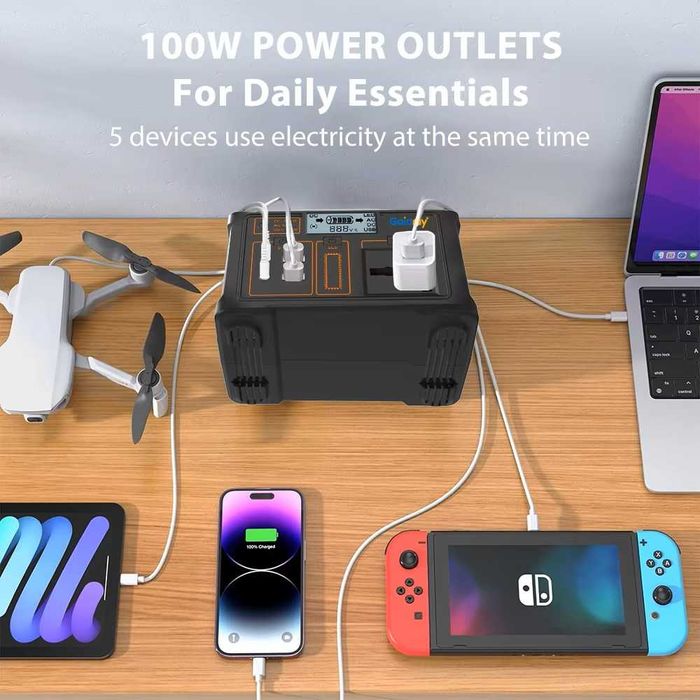 Mini UPS powerbank 220V – 100W – acumulator Lifepo4 pentru pescuit 1kg