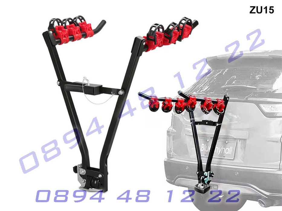 Стойка колела за теглич на автомобил багажник за 3 велосипеда колело