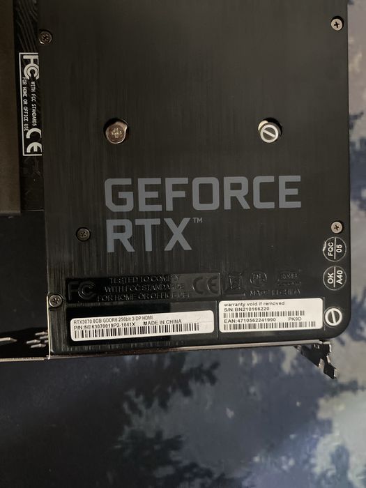 Игровая видеокарта RTX 3070