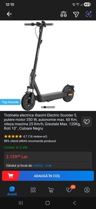 Trotinete electrice XIAOMI 6(noua) si XIAOMI 5( garanție 2 ani)
