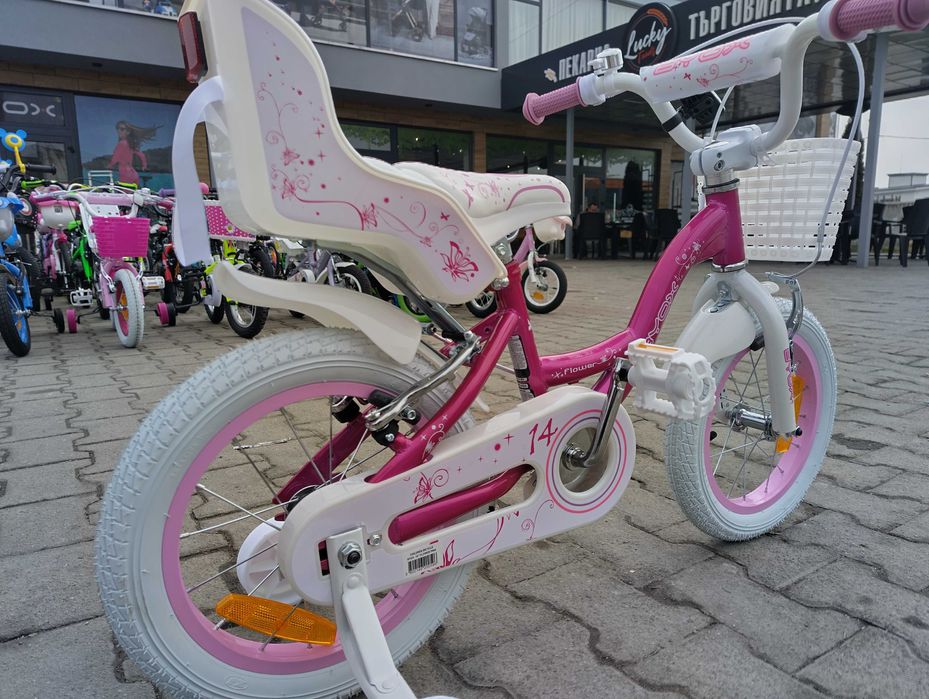 BYOX Велосипед 14" FLOWER розов