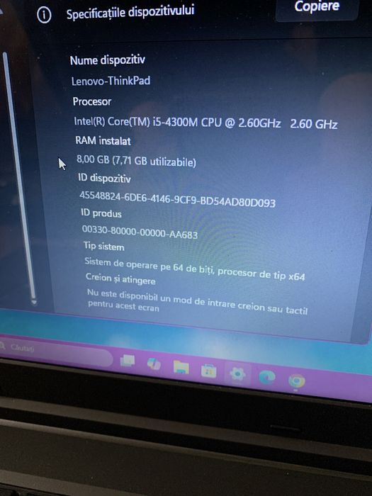 Laptop Lenovo intel core i5,Display 15,6 led,8gb ram,Windows 11,500gb