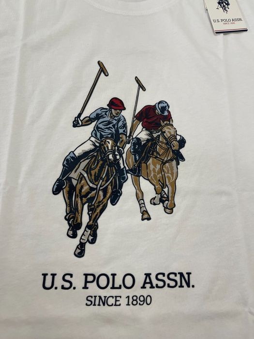 Tricou U S Polo Assn barbati alb 2XL