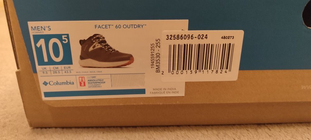 Ghete Columbia Facet 60 Outdry MID impermeabil  43.5 EU imperm