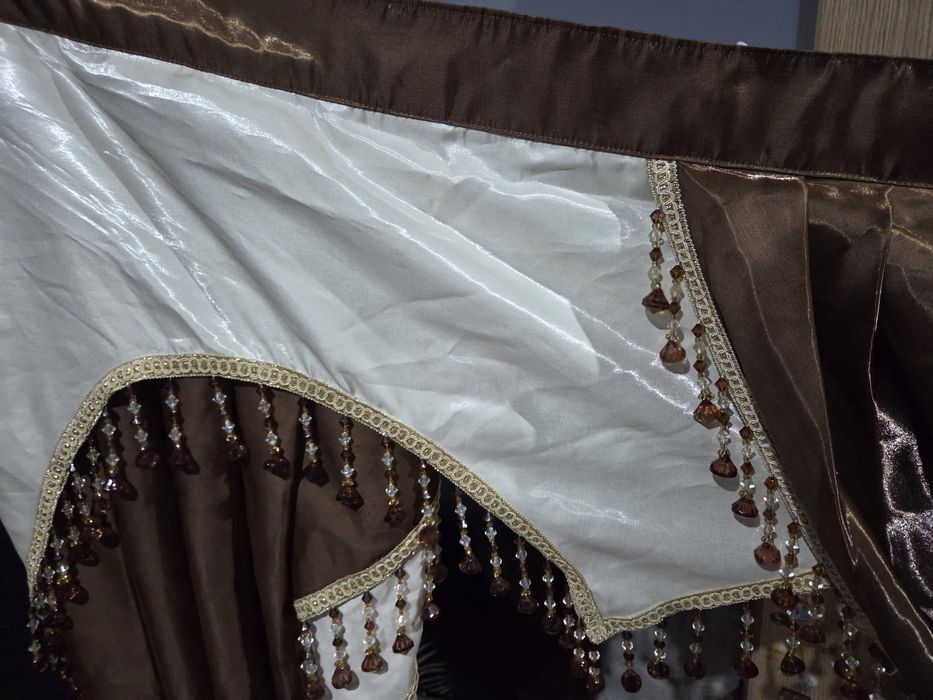 Перде драперия с камъни