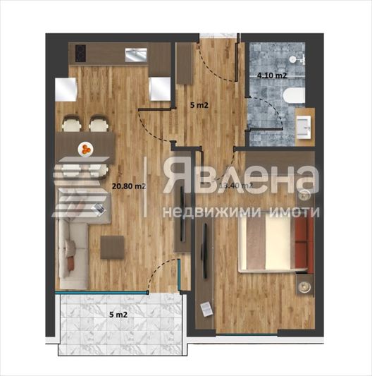 Просторен 2/3-стаен апартамент №13