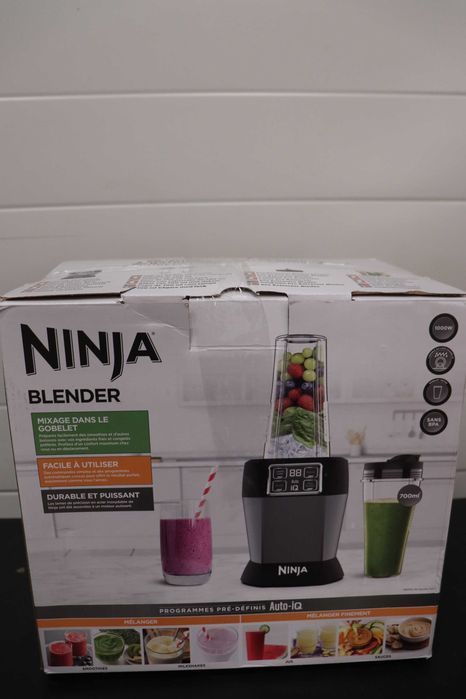 Блендер Ninja 2 програми: 2 чаши x700мл, 1000W, Смути миксер, Auto-iQ