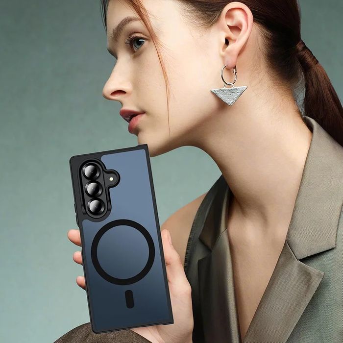 MagSafe кейс за Samsung Galaxy Z Fold7 твърд гръб с безжично зареждане