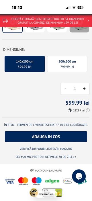Set Dormeo perna și pilota AdaptiveGO