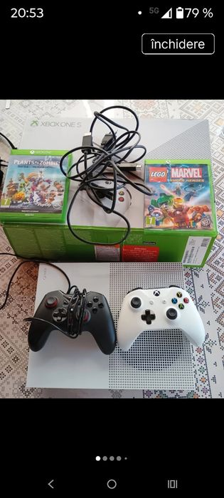 Pachet complet Xbox One S în Cutia Originală + 2 Controllere + 2 Jocuri