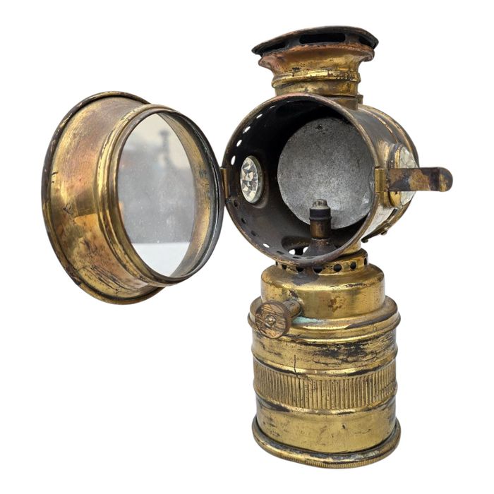 Lampa carbid , far bicicleta