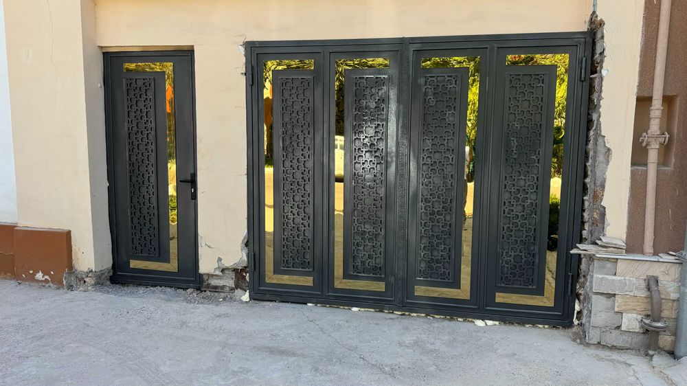 ворота решётка перила оргождения навес лексан naves reshotka darvoza