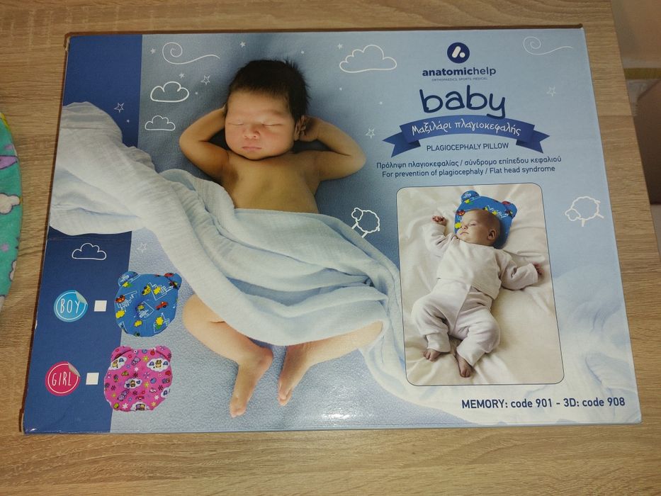 Анатомична възглавница против плоска глава