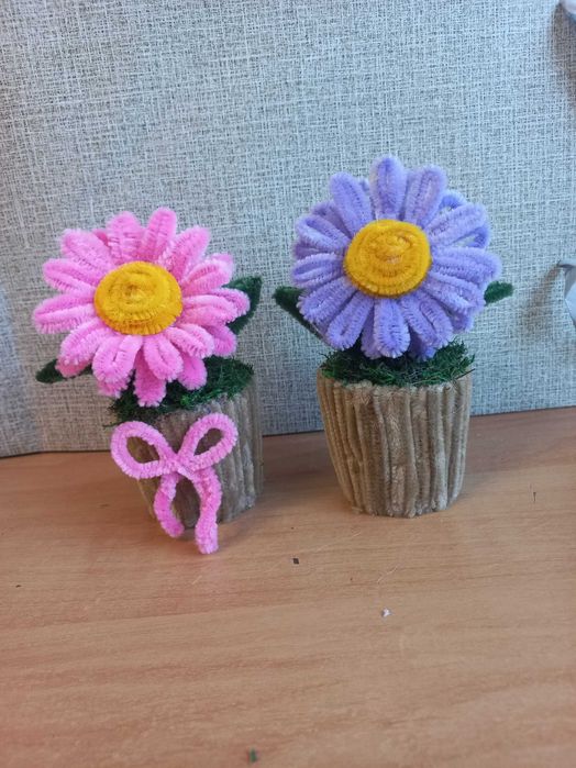 Ръчно плетени цветя