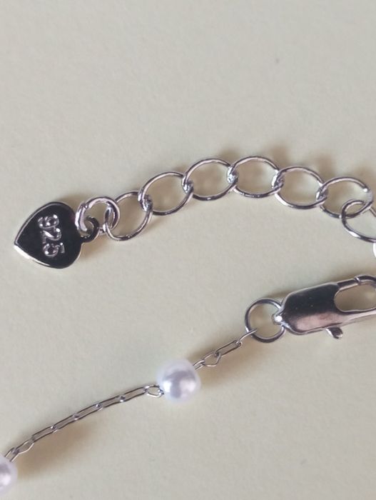 Set cercei și colier argint 925 cu perle