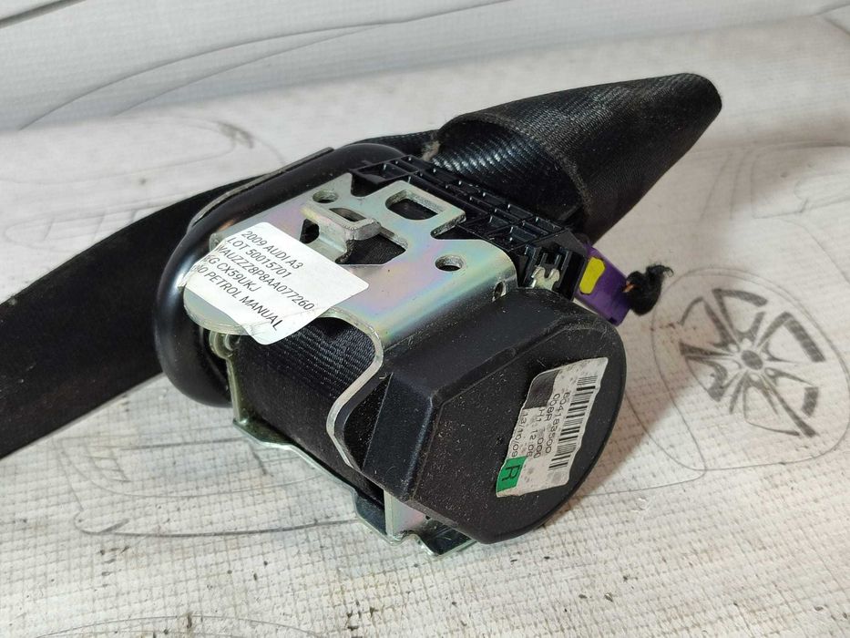 Centură de siguranță față dreapta Audi A3 S3 8P 2003-2012 2009 1.4 TFSI Cod OEM: 8P4857706D (5D3)