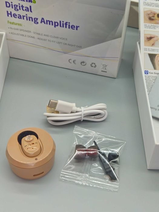 Слухов апарат (дигитален мини усилвател на слуха) магнитно зарядно