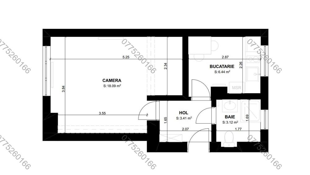 Garsoniera ultracentrala Sala Palatului Cismigiu - birou/locuinta